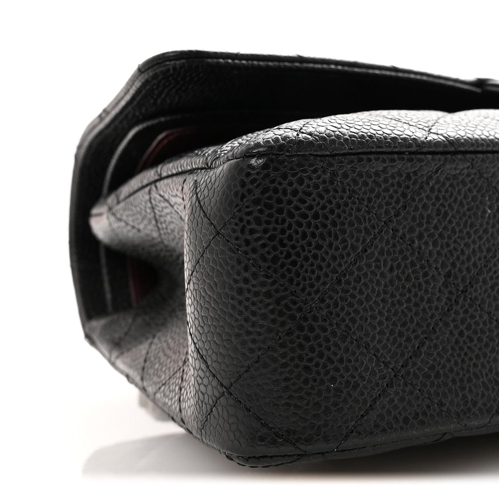 Caviar Quilted Medium Double Flap Black wholesalehk.shop