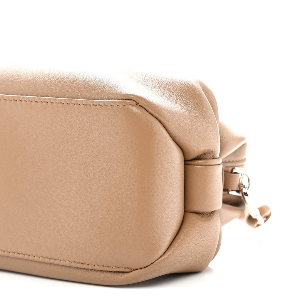 Supple Lambskin Bow Pouch Camel wholesalehk.shop