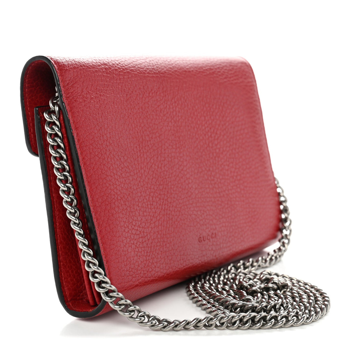 Calfskin Mini Dionysus Chain Wallet Hibiscus Red wholesalehk.shop