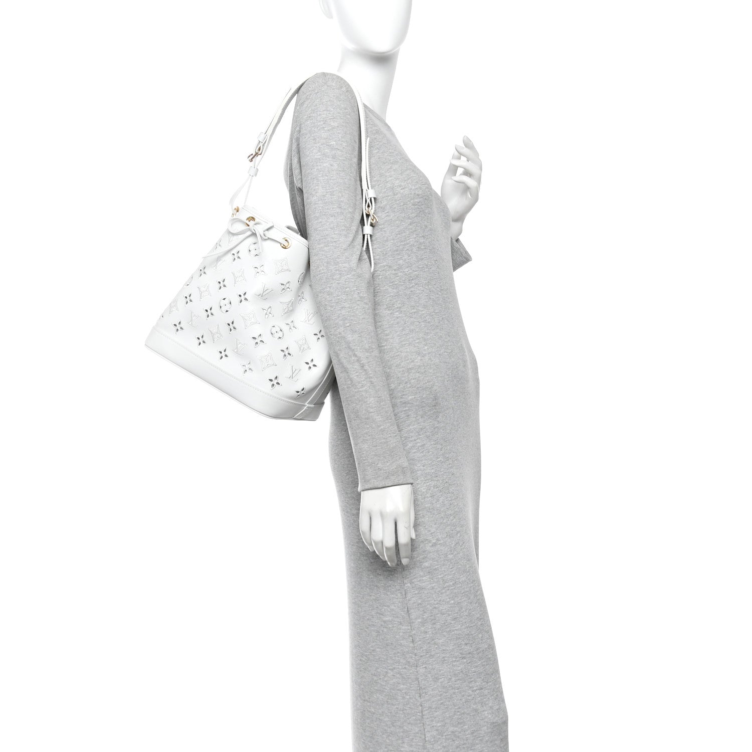 Calfskin Monogram Cutout Petit Noe White £¨ Direct shipment via from wholesalehk.shop