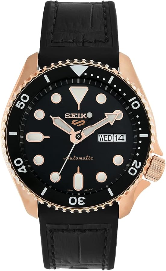 Seiko 5 Sport SKX Automatic Black Dial Black Silicone Strap Watch For Men - SRPD76K1 wholesalehk.shop