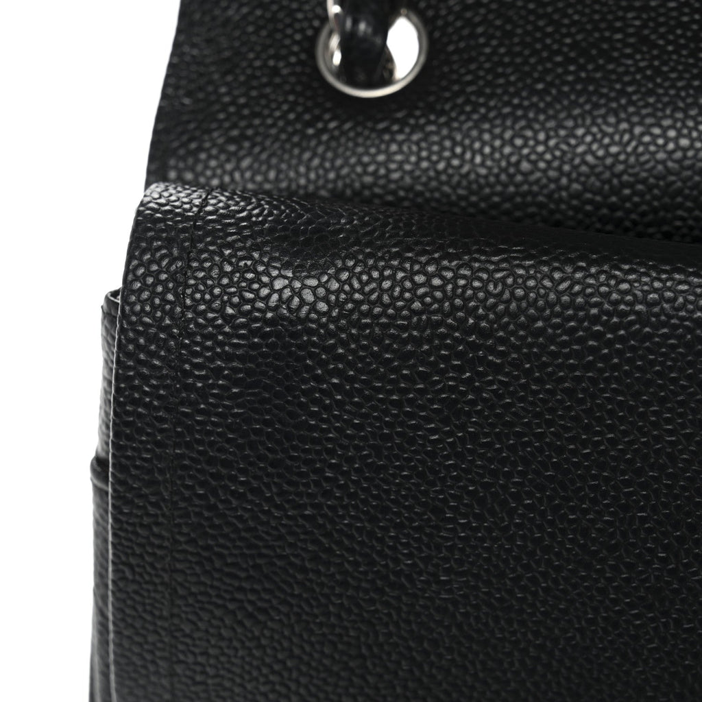 Caviar Quilted Jumbo Double Flap Black wholesalehk.shop