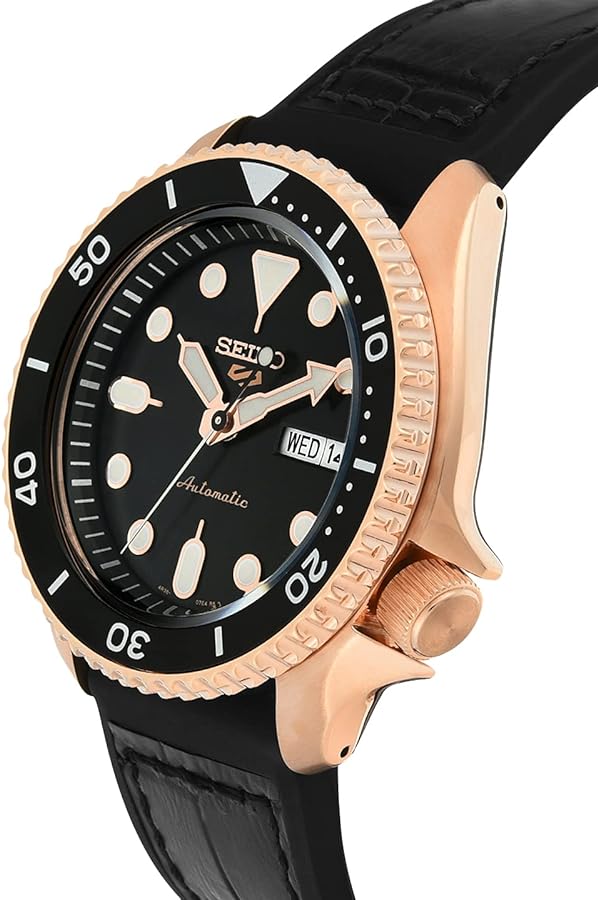 Seiko 5 Sport SKX Automatic Black Dial Black Silicone Strap Watch For Men - SRPD76K1 wholesalehk.shop