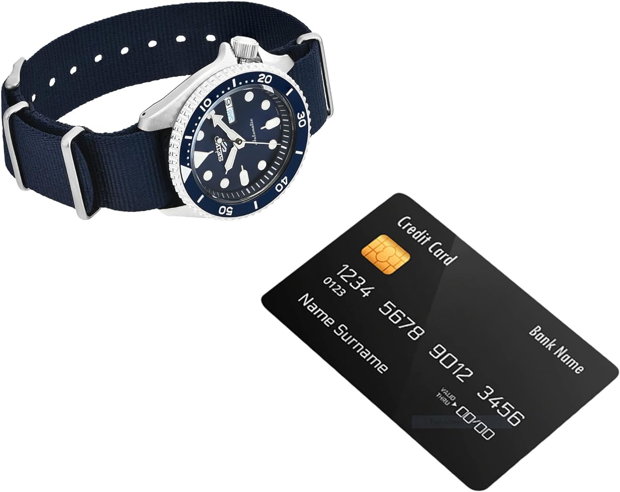 Seiko 5 Sports Automatic SKX Blue Dial Blue NATO Strap Watch For Men - SRPD51K2 wholesalehk.shop