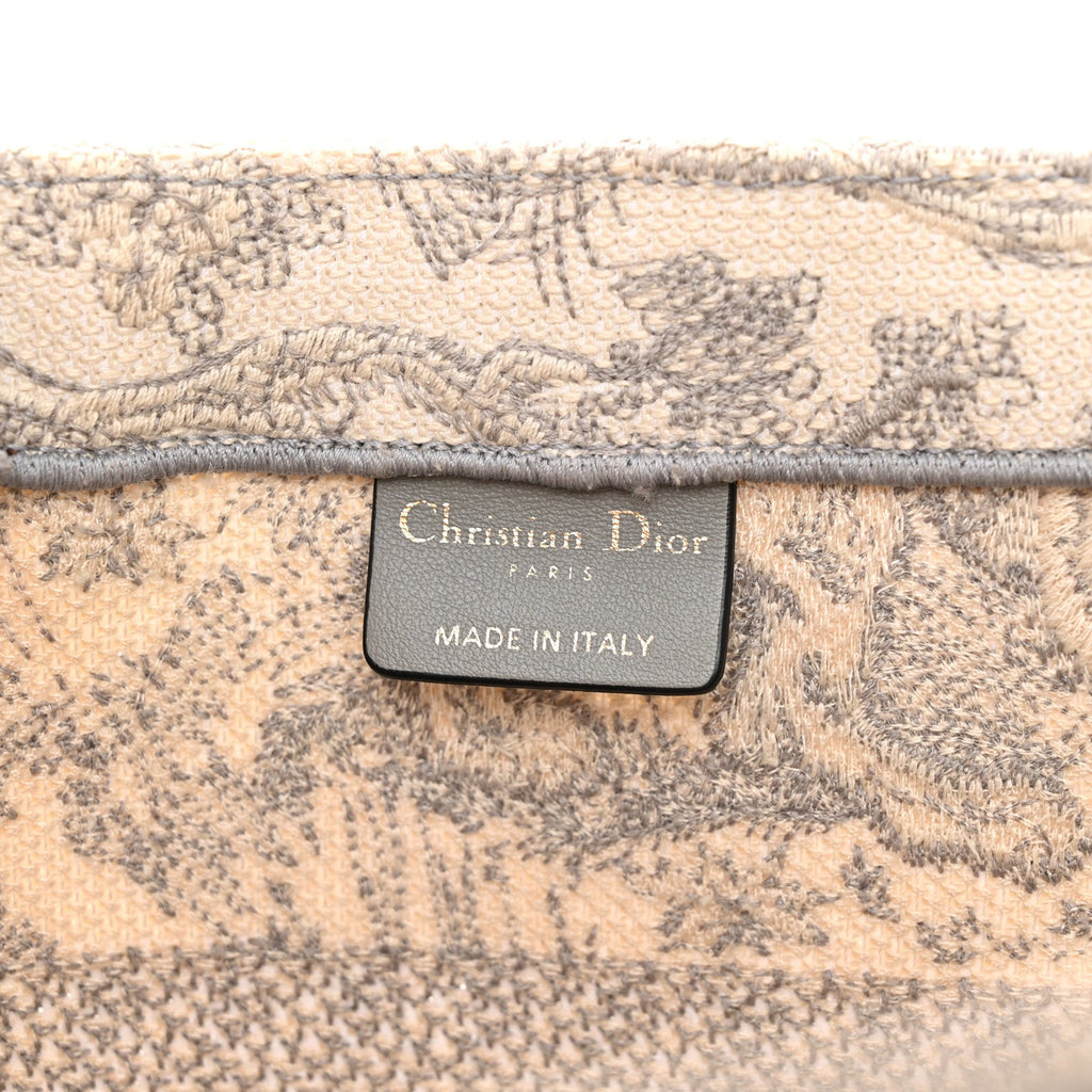 Canvas Embroidered Medium Dioriviera Toile De Jouy Book Tote Gray £¨ Direct shipment via from wholesalehk.shop