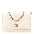 Lambskin Quilted CC Pearl Crush Wallet on Chain WOC White wholesalehk.shop