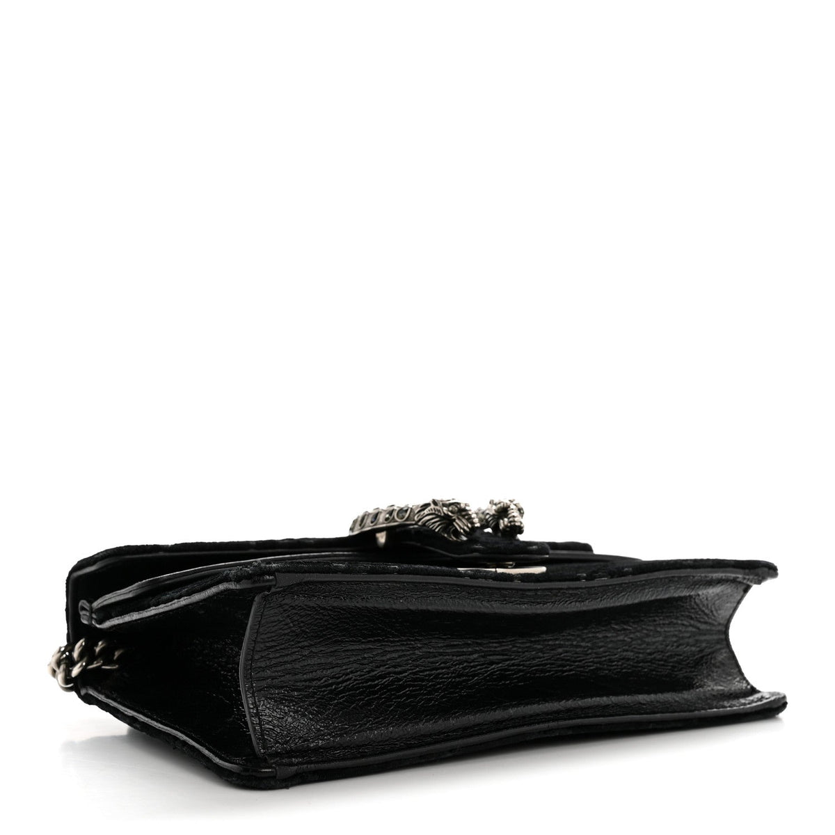 Velvet Skipper Crystal GG Monogram Small Dionysus Shoulder Bag Black Black Diamond wholesalehk.shop