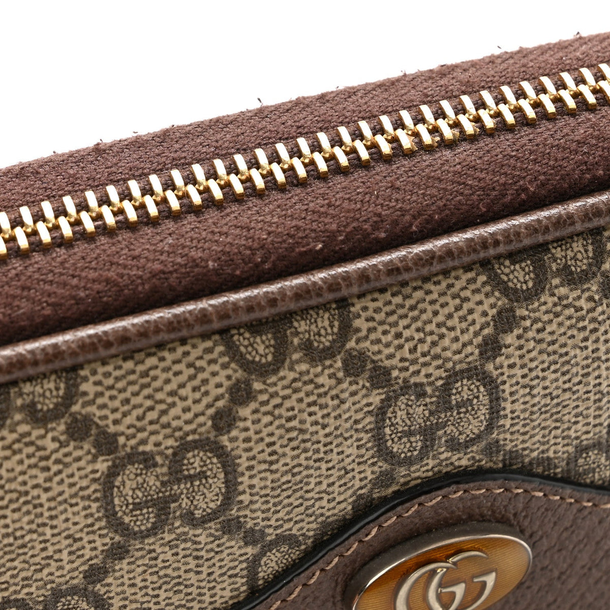GG Supreme Monogram Ophidia Belted iPhone Case 85 34 Dark Brown wholesalehk.shop