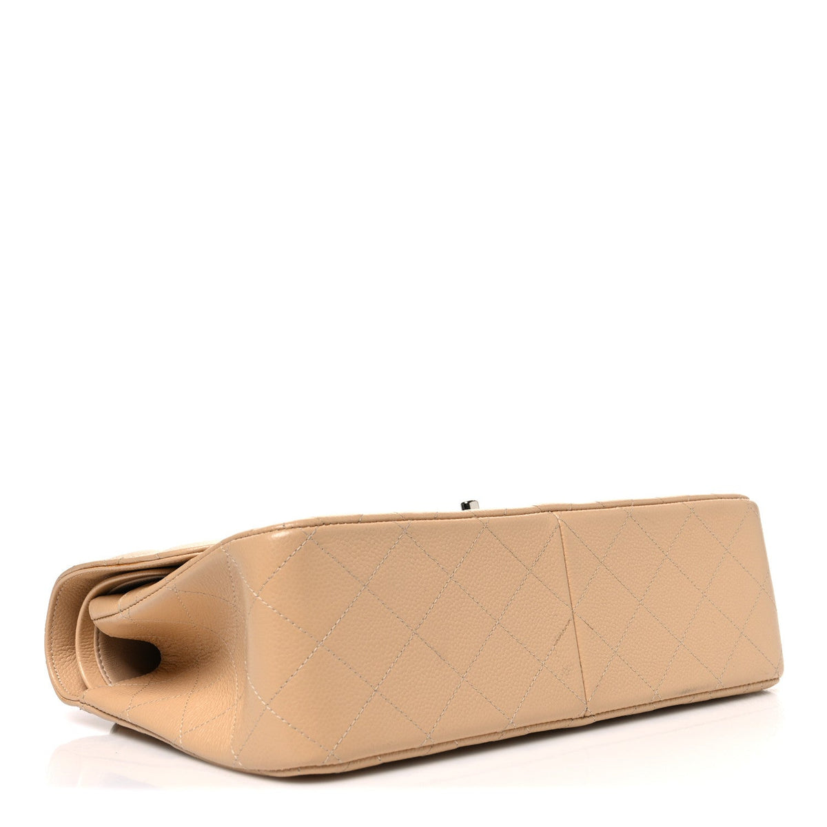 Caviar Quilted Jumbo Double Flap Beige wholesalehk.shop
