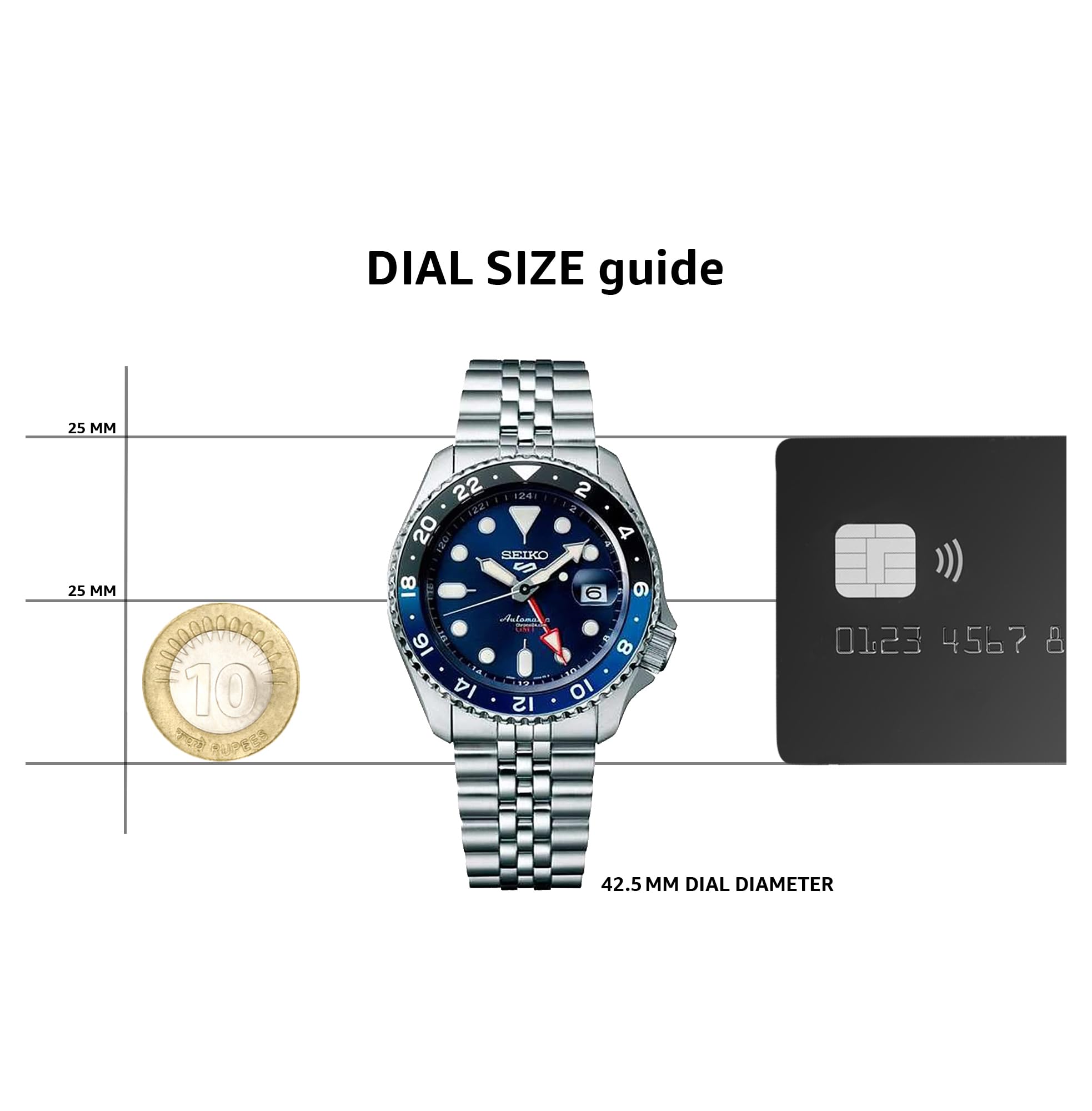 Seiko 5 Sports GMT SKX Automatic Blueberry Dial Silver Steel Strap Watch For Men - SSK003K1 wholesalehk.shop