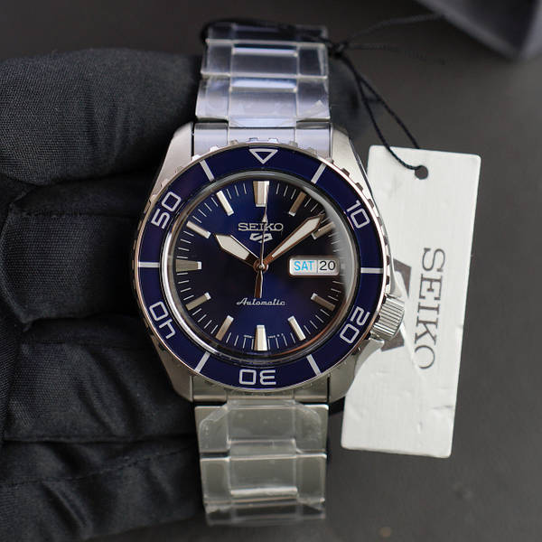 Seiko 5 Sports Automatic Blue Dial Silver Steel Strap Watch for Men - SRPK97K1 wholesalehk.shop