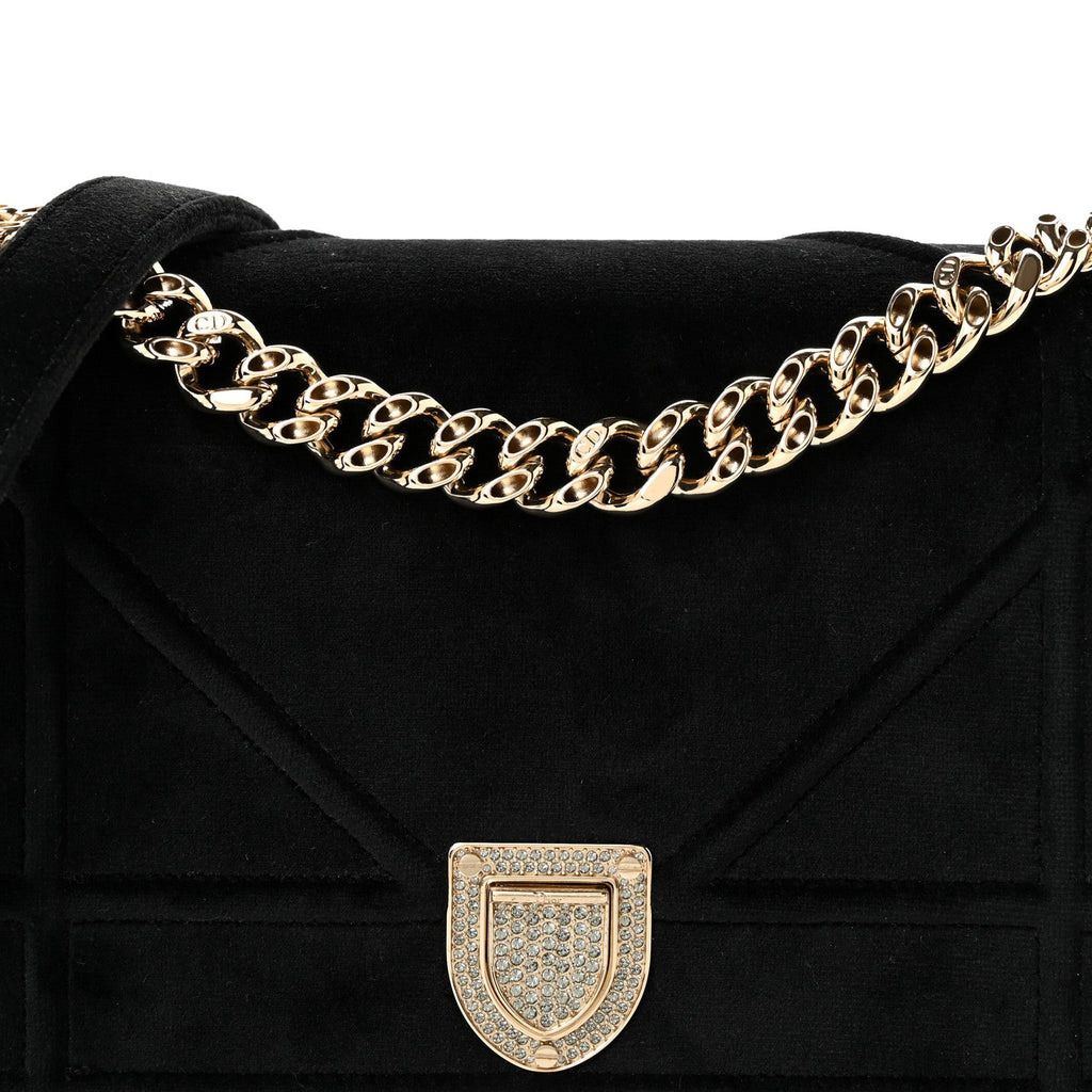 Velvet Small Diorama Flap Bag Black ¡§ Direct shipment via from wholesalehk.shop