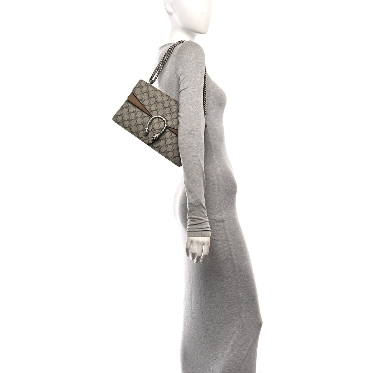 GG Supreme Monogram Small Dionysus Shoulder Bag Taupe wholesalehk.shop