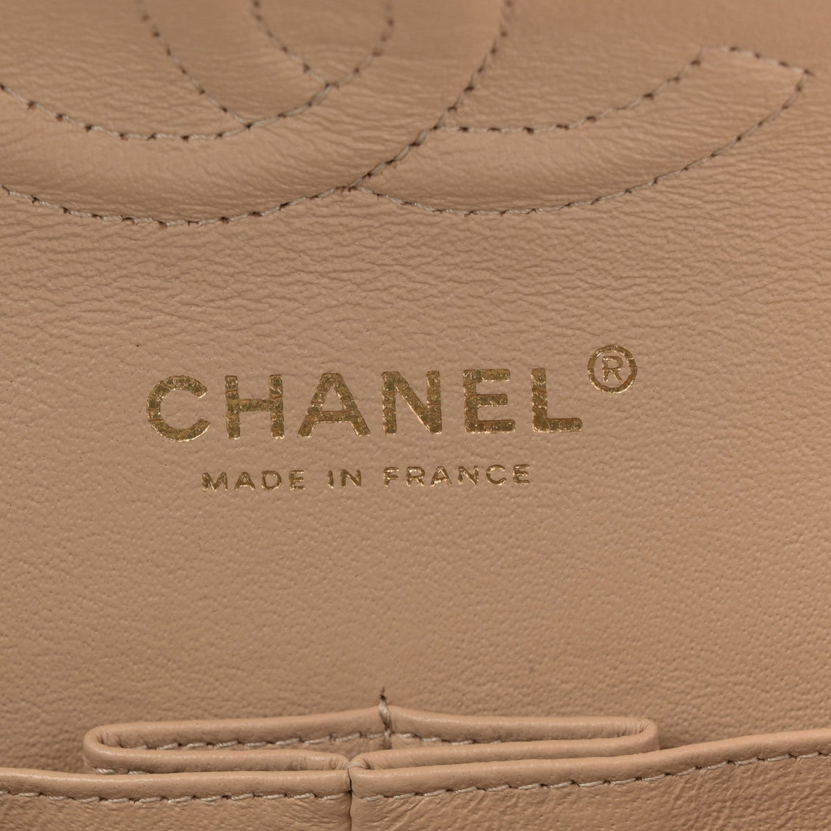 Caviar Quilted Medium Double Flap Beige wholesalehk.shop