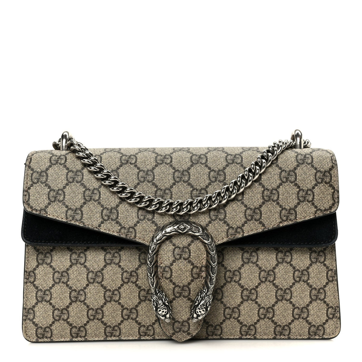 GG Supreme Monogram Small Dionysus Shoulder Bag Black wholesalehk.shop