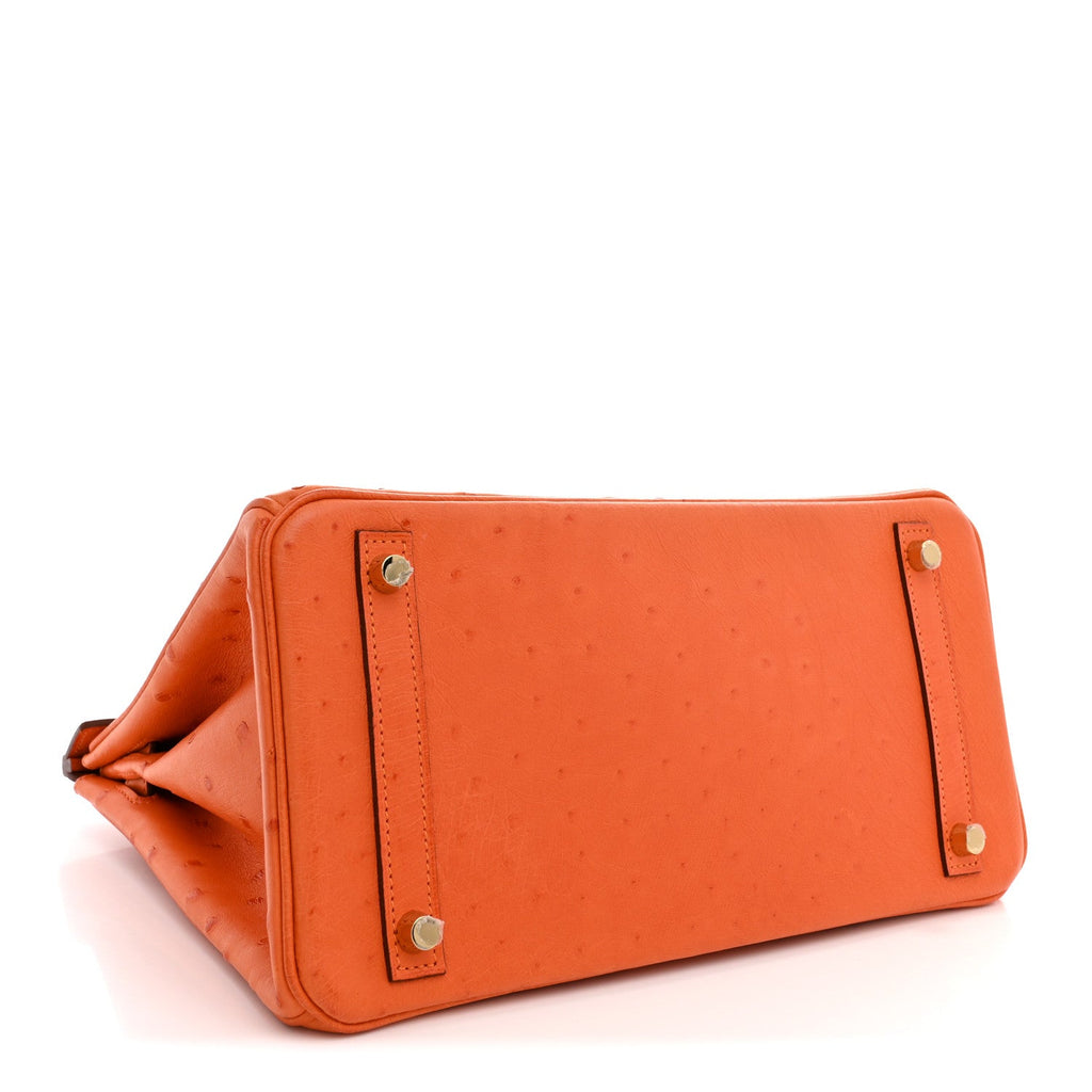 Ostrich Birkin 30 Orange £¨ Direct shipment via from wholesalehk.shop