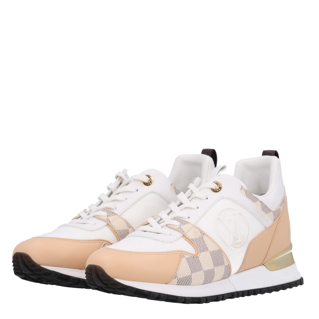 Calfskin Damier Azur Run Away Sneakers 40 White £¨ Direct shipment via from wholesalehk.shop
