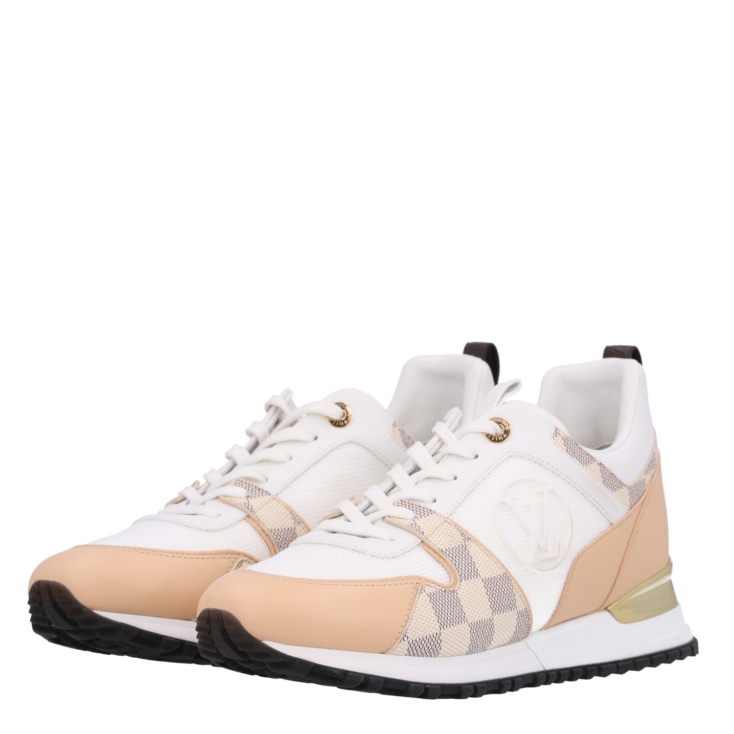Calfskin Damier Azur Run Away Sneakers 40 White £¨ Direct shipment via from wholesalehk.shop