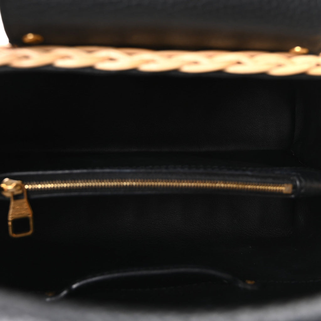 Rattan Calfskin Capucines BB Black £¨ Direct shipment via from wholesalehk.shop