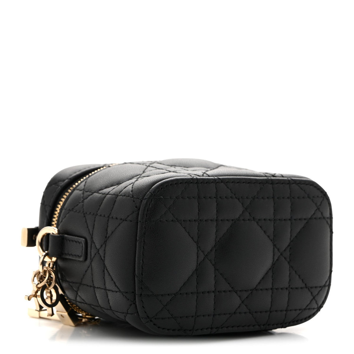 Lambskin Cannage Micro Lady Dior Vanity Case Black wholesalehk.shop