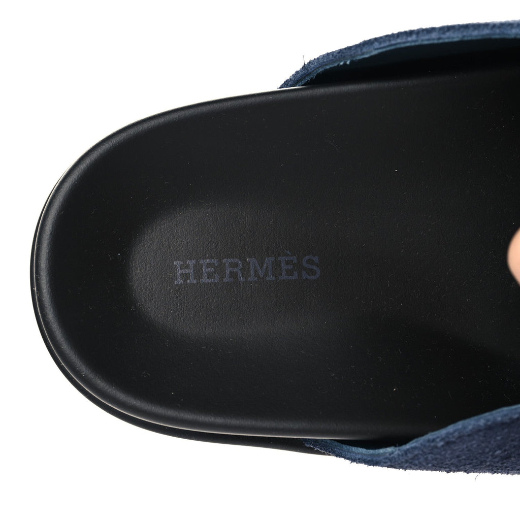 Suede Calfskin Mens Go Mules 40 Bleu Celeste wholesalehk.shop