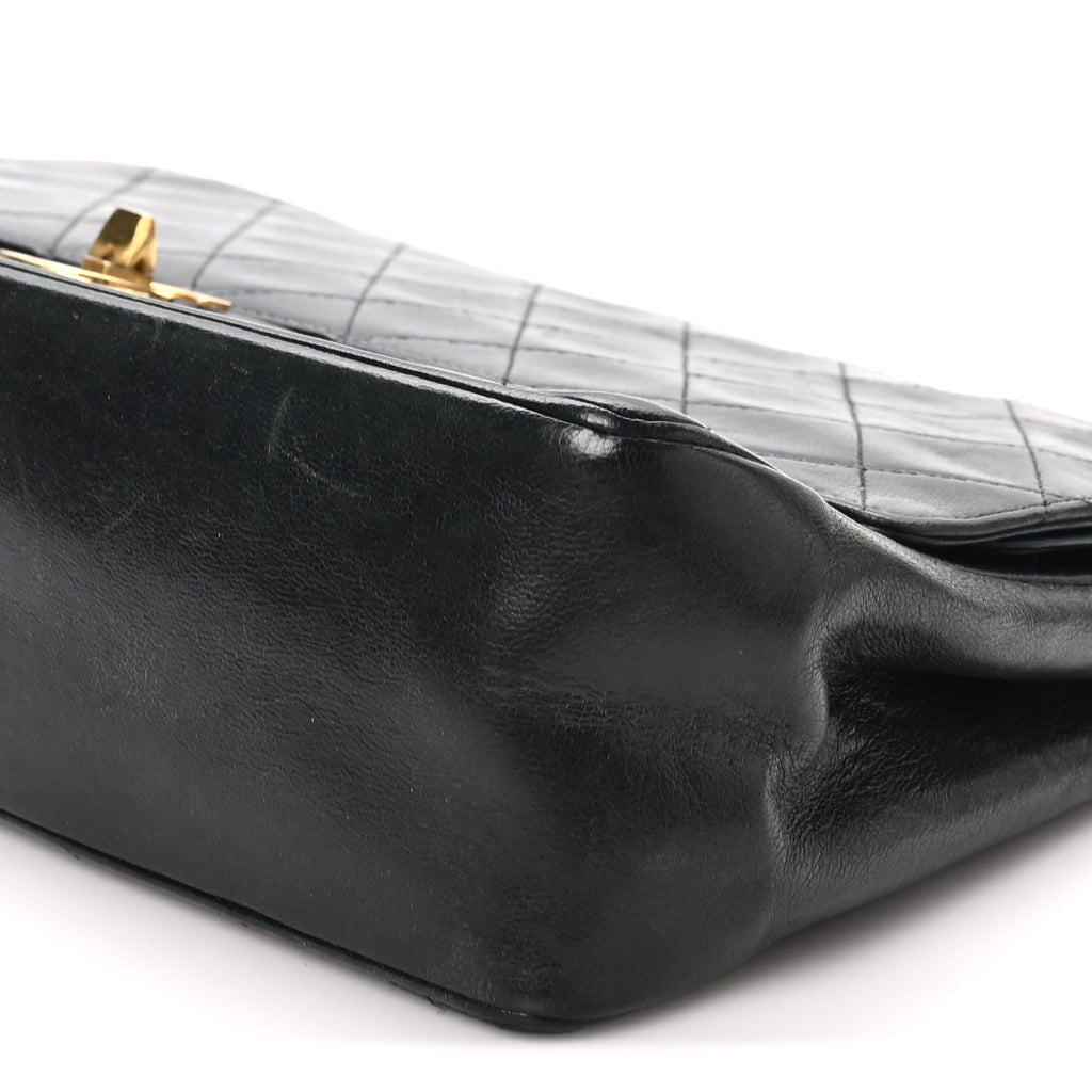 Lambskin Quilted Medium Double Flap Bijoux Chain Black wholesalehk.shop