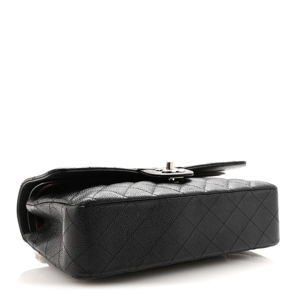 Caviar Quilted Medium Double Flap Black wholesalehk.shop