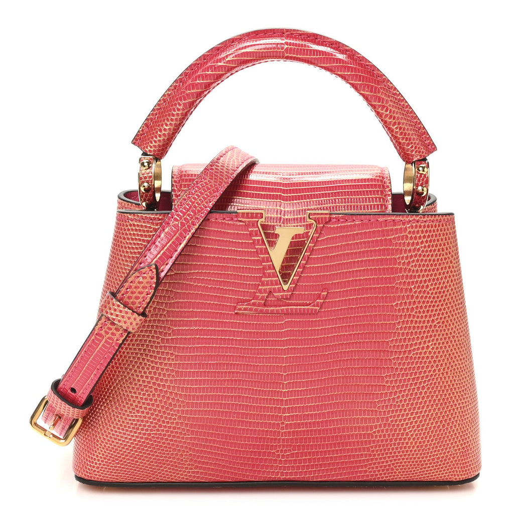 Metallic Lizard Capucines Mini Fuchsia Gold £¨ Direct shipment via from wholesalehk.shop