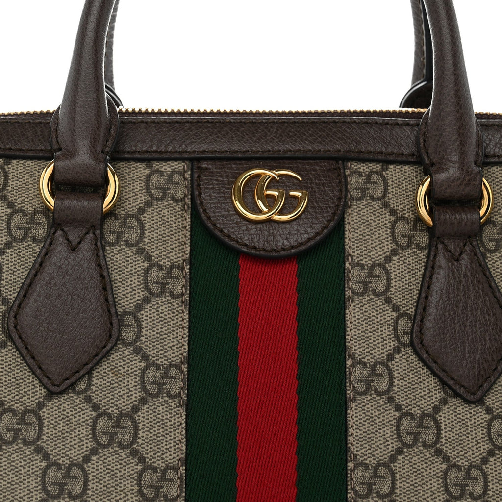 GG Supreme Monogram Web Medium Ophidia Boston Brown wholesalehk.shop