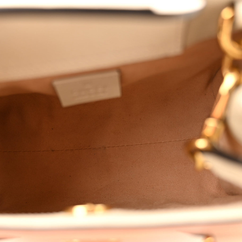 Wonka Grain Calfskin Mini Diana Tote Bag Mystic White Orange Fluo wholesalehk.shop