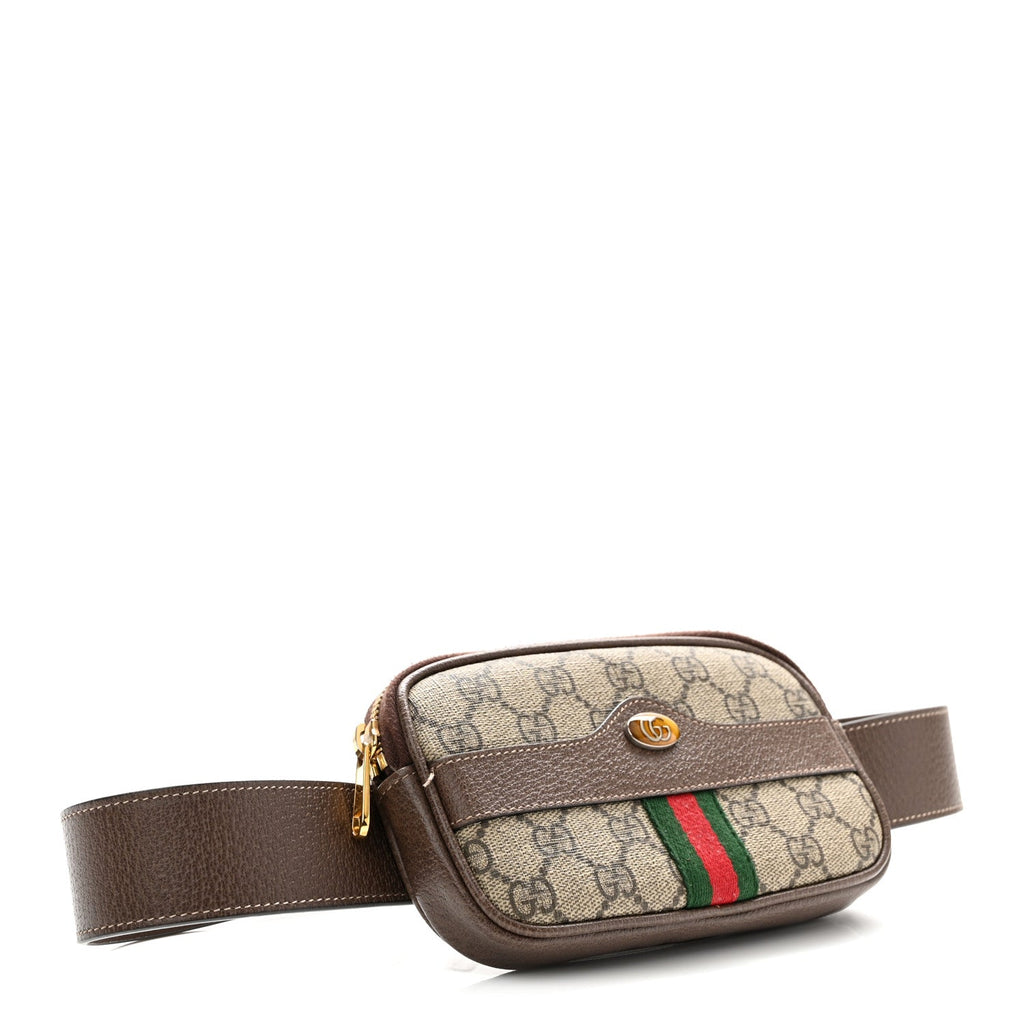 GG Supreme Monogram Ophidia Belted iPhone Case 85 34 Dark Brown wholesalehk.shop