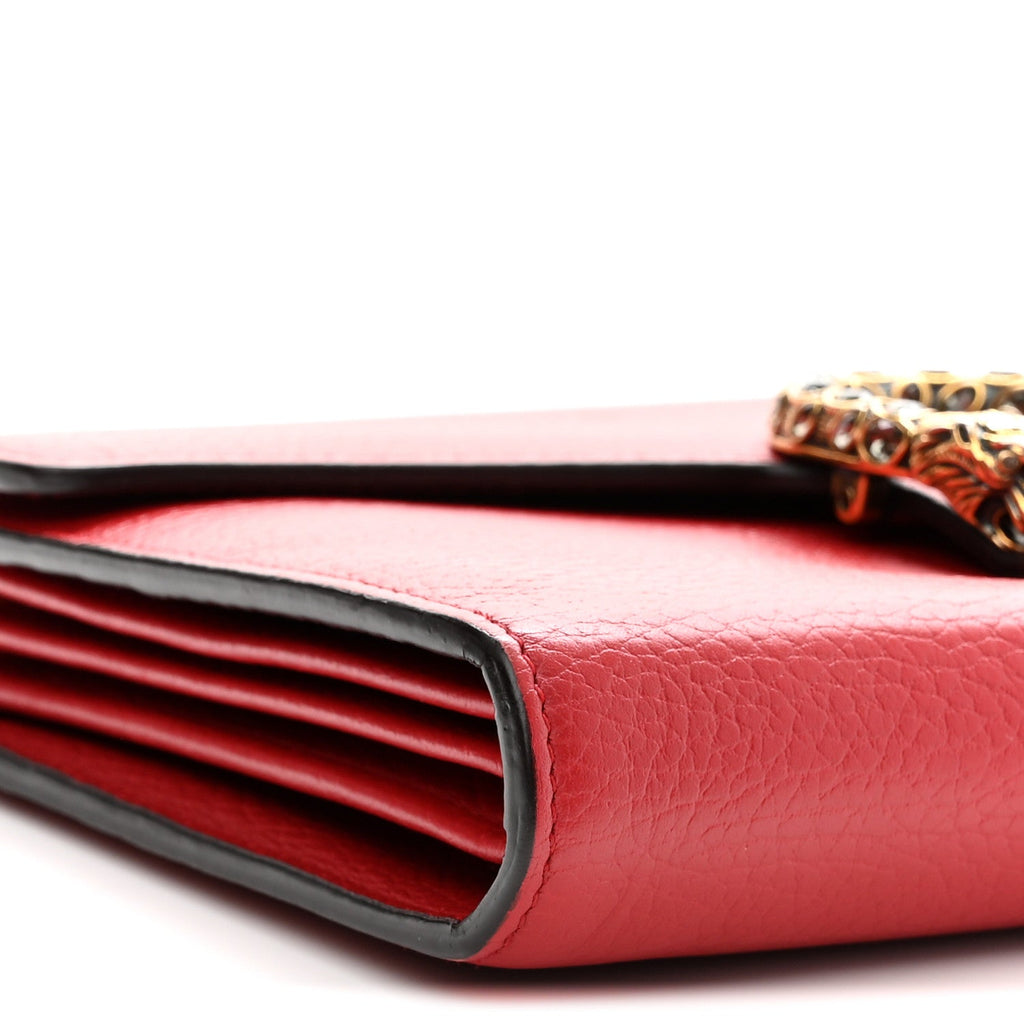 Calfskin Mini Dionysus Chain Wallet Hibiscus Red wholesalehk.shop