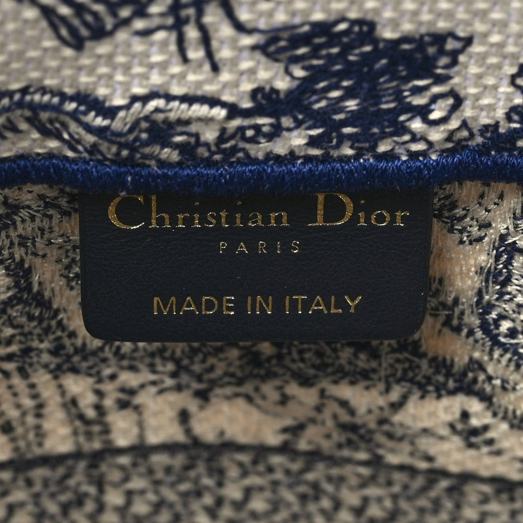 Canvas Embroidered Medium Dioriviera Toile De Jouy Book Tote Blue £¨ Direct shipment via from wholesalehk.shop