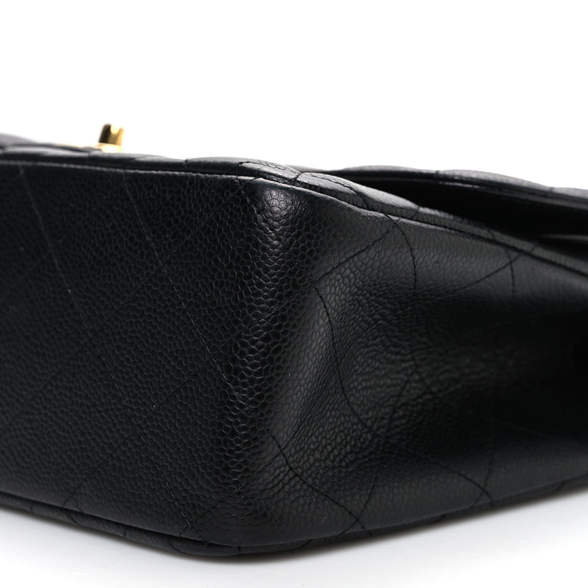 Caviar Quilted Jumbo Double Flap Black wholesalehk.shop