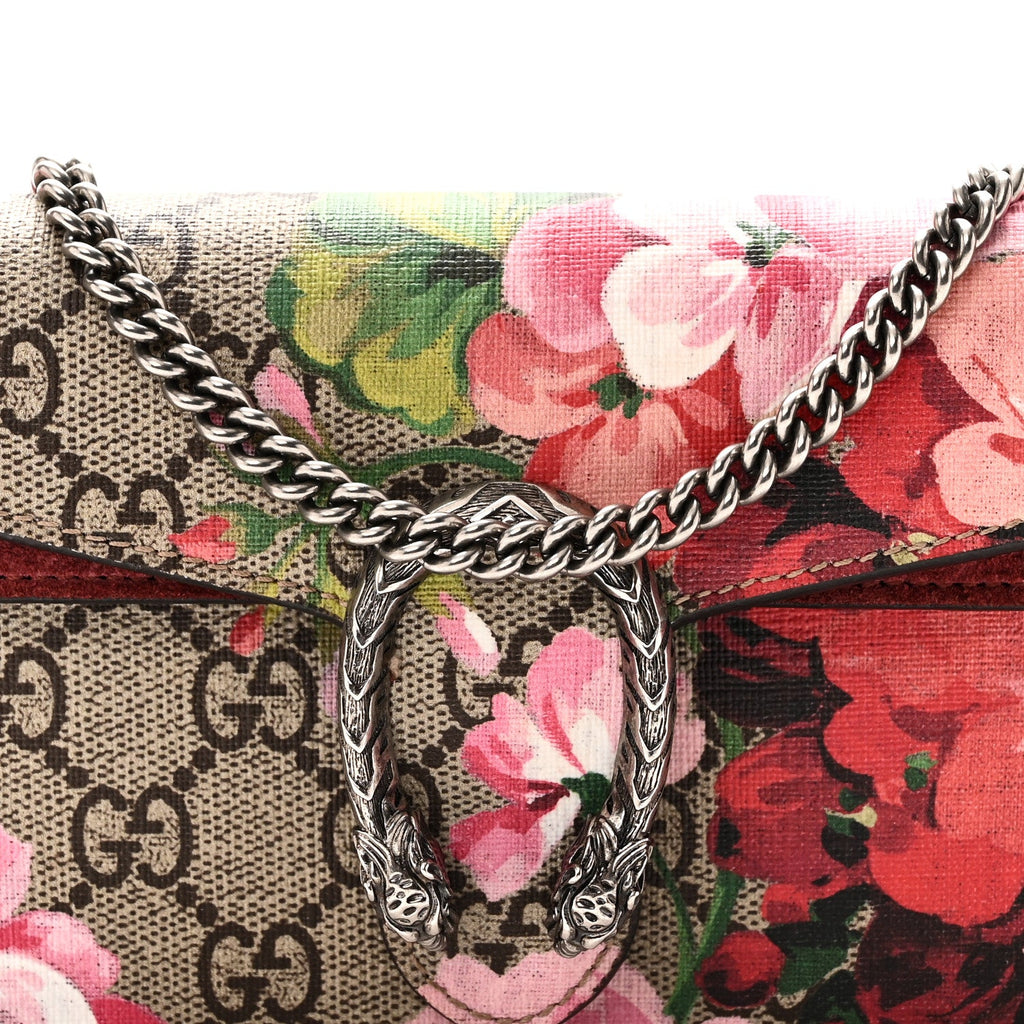 GG Supreme Monogram Blooms Super Mini Dionysus Shoulder Bag Beige Multicolor Dry Rose Beige Multicolor Dry Rose wholesalehk.shop