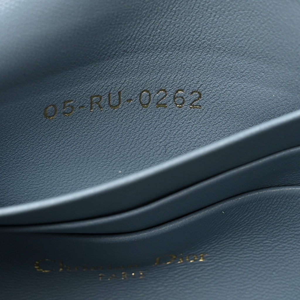 Lambskin Macrocannage Mini Dior Caro Bag Cloud Blue wholesalehk.shop