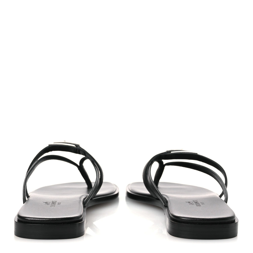 Calfskin Miss Sandals 37.5 Black wholesalehk.shop