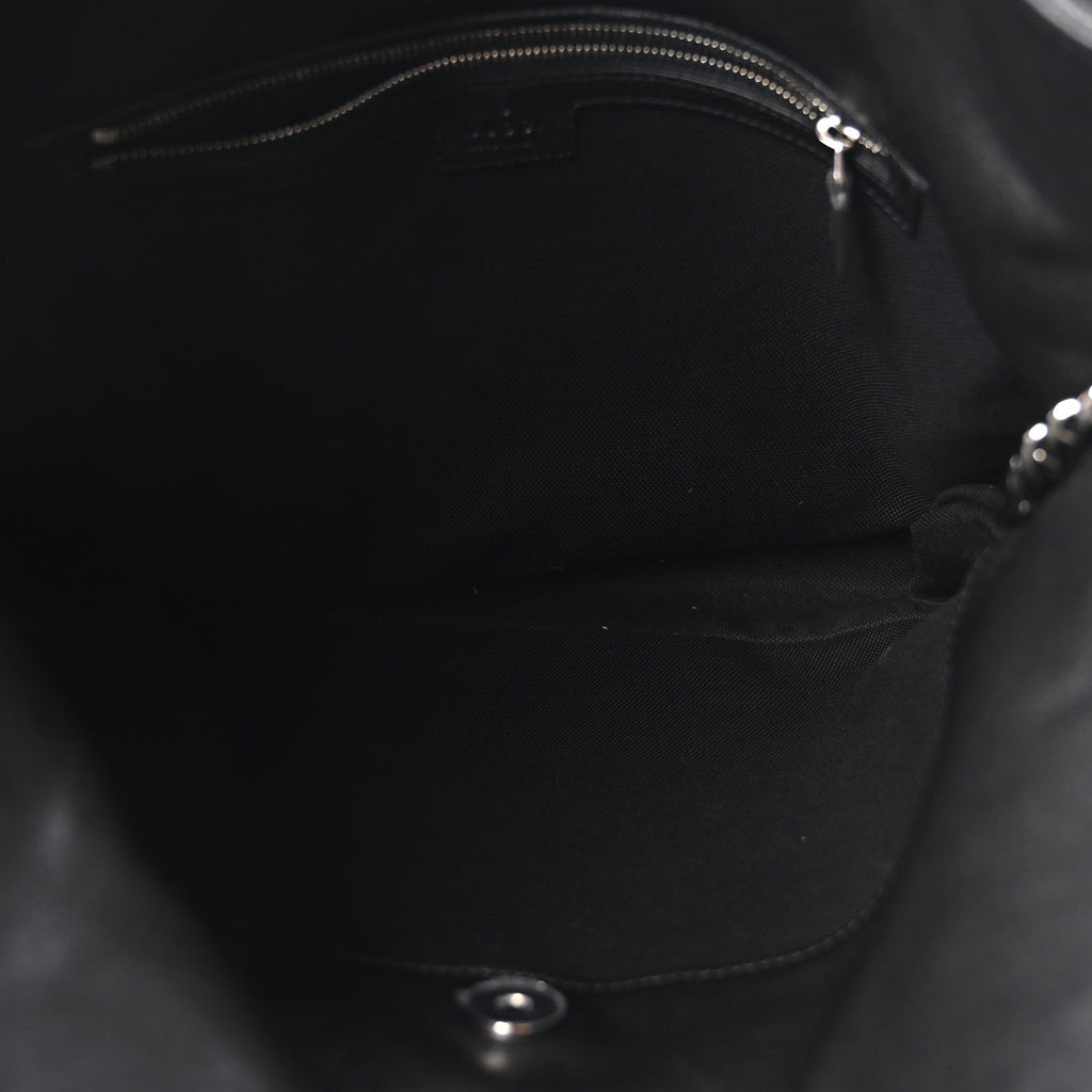 Sakai Be Green Calfskin Diagonal Stitched Medium Blondie Tote Black wholesalehk.shop