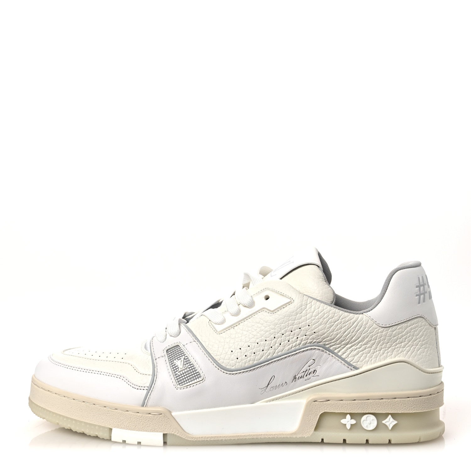 Calfskin Mens LV Trainer Sneakers 10 White £¨ Direct shipment via from wholesalehk.shop