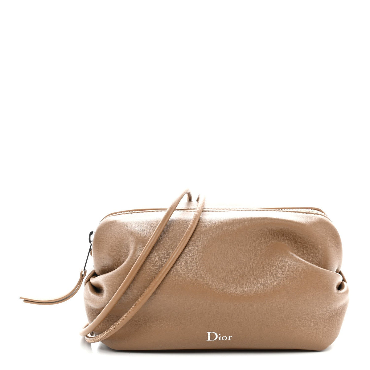 Supple Lambskin Bow Pouch Camel wholesalehk.shop