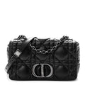 Calfskin Macrocannage Large Caro Bag Black wholesalehk.shop