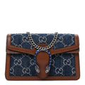 New Denim GG Monogram Dollar Calfskin Enamel Super Mini Dionysus Shoulder Bag Blue Tea Cuir Epilog Electric Blue wholesalehk.shop
