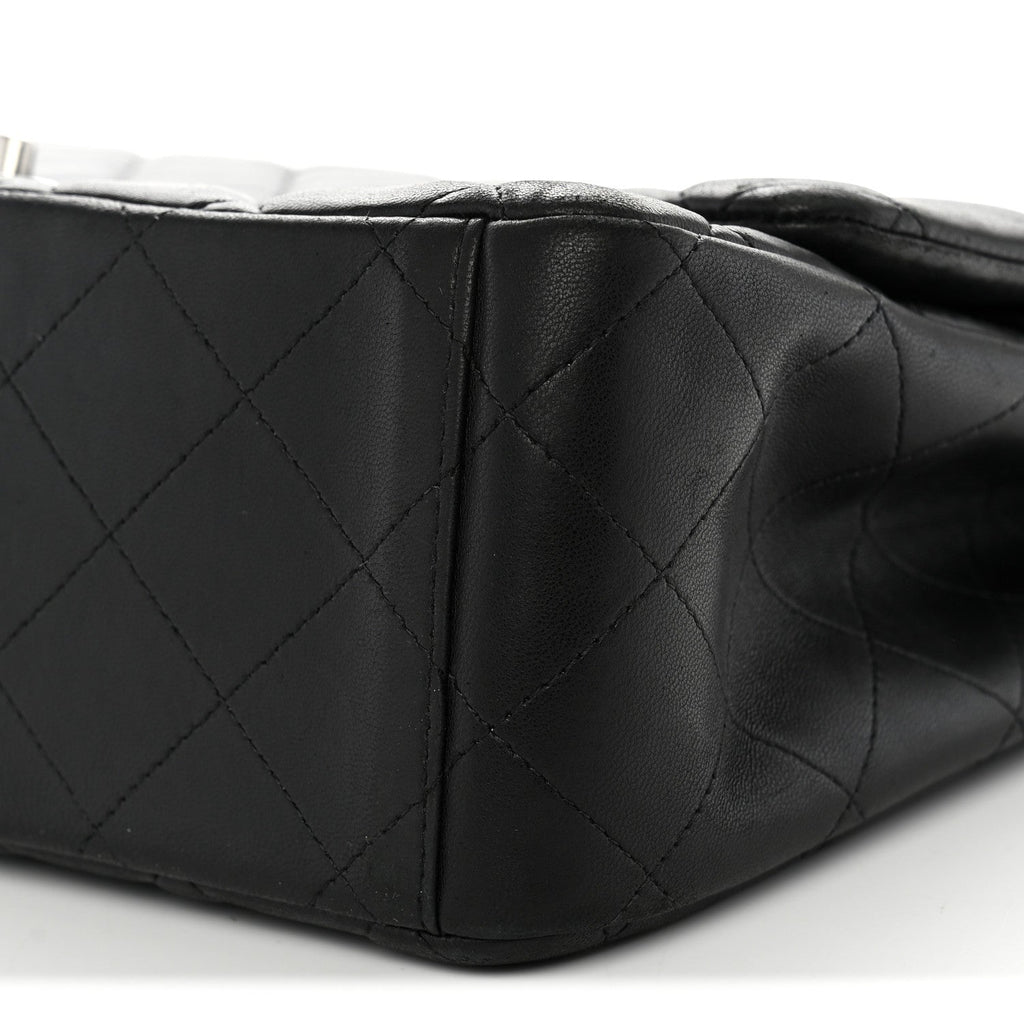 Lambskin Quilted Maxi Double Flap Black wholesalehk.shop