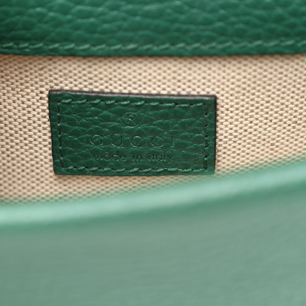 Dollar Calfskin Crystal Mini Dionysus Top Handle Bag Emerald wholesalehk.shop
