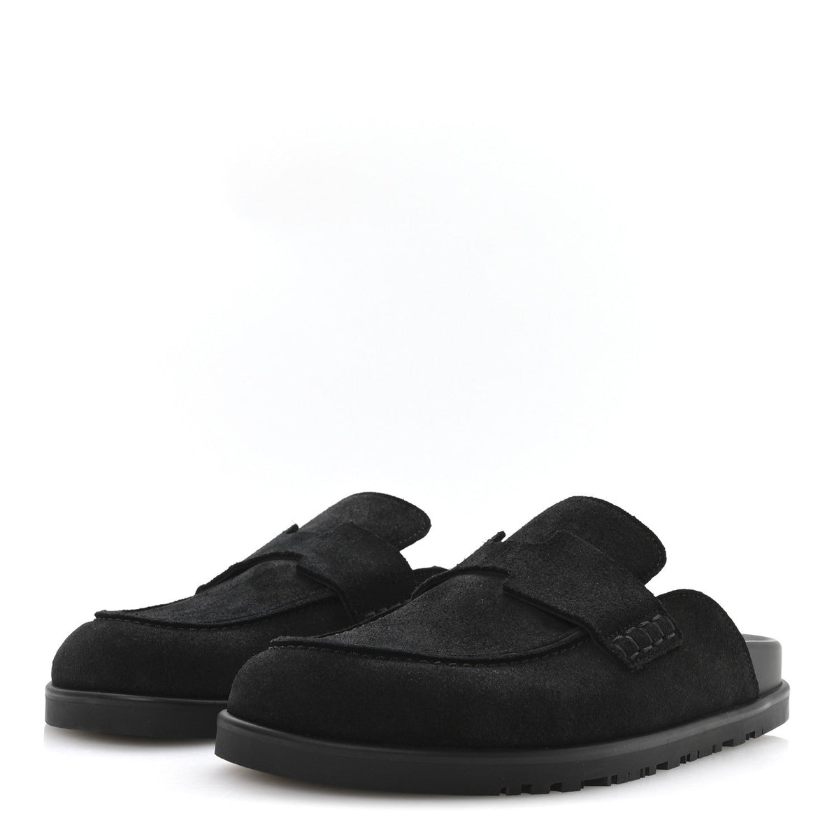 Suede Calfskin Go Mules 35 Black wholesalehk.shop