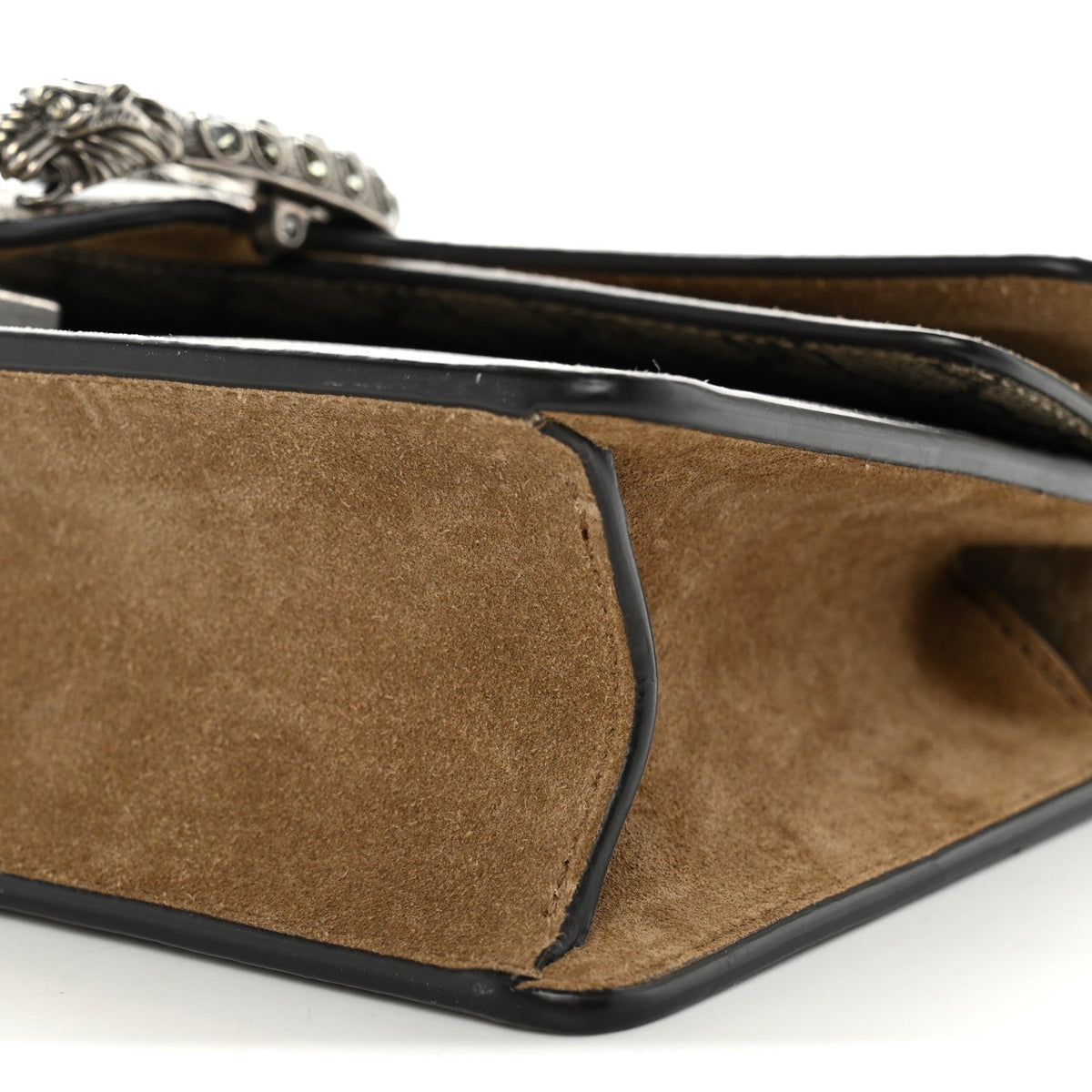 GG Supreme Monogram Suede Crystal Small Dionysus Shoulder Bag Beige Ebony Taupe wholesalehk.shop