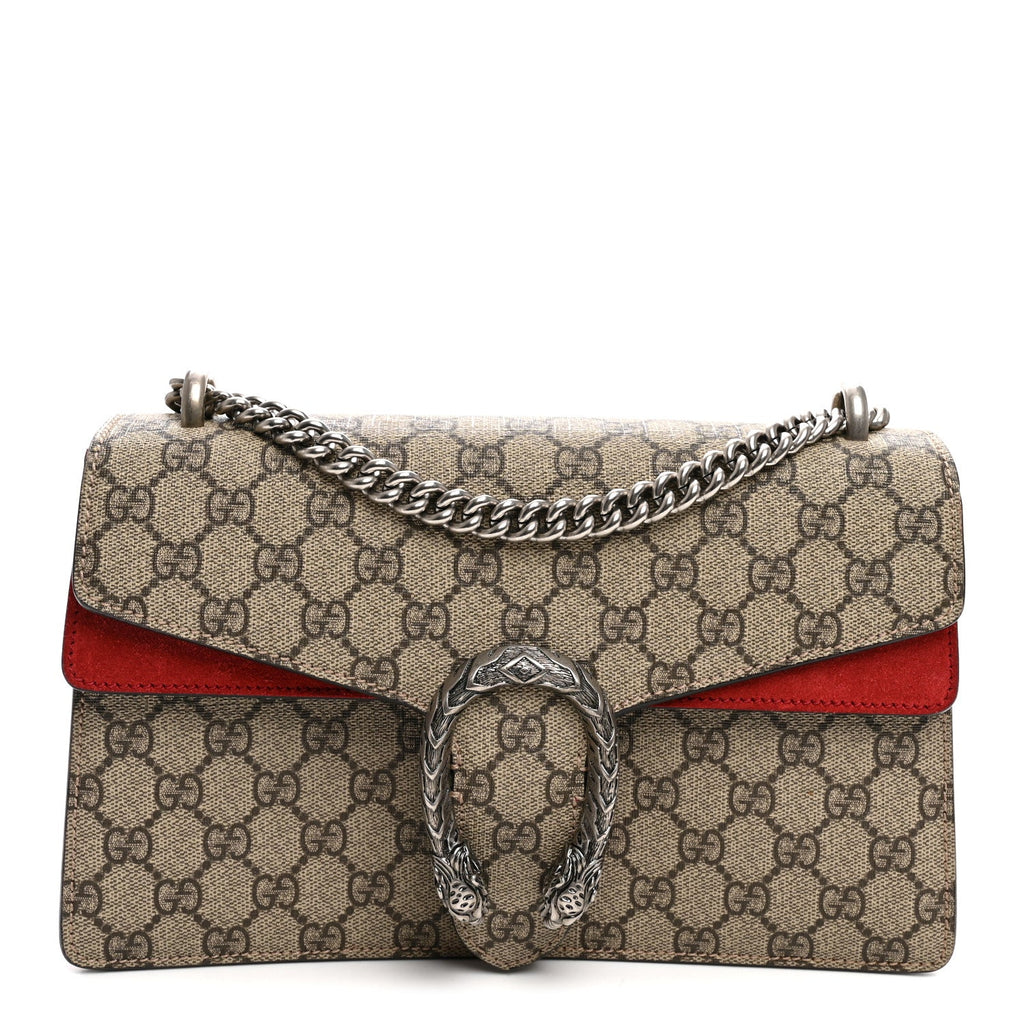 GG Supreme Monogram Small Dionysus Shoulder Bag Red wholesalehk.shop