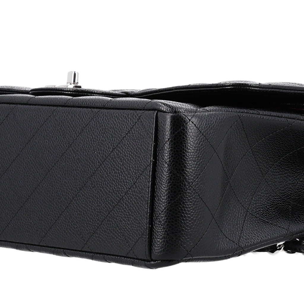 Caviar Quilted Maxi Double Flap Black wholesalehk.shop