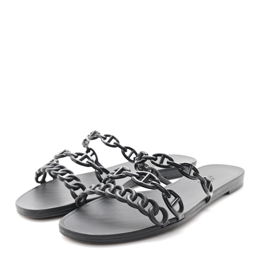 Rubber Chaine d'Ancre Rivage Sandals 38 Black wholesalehk.shop