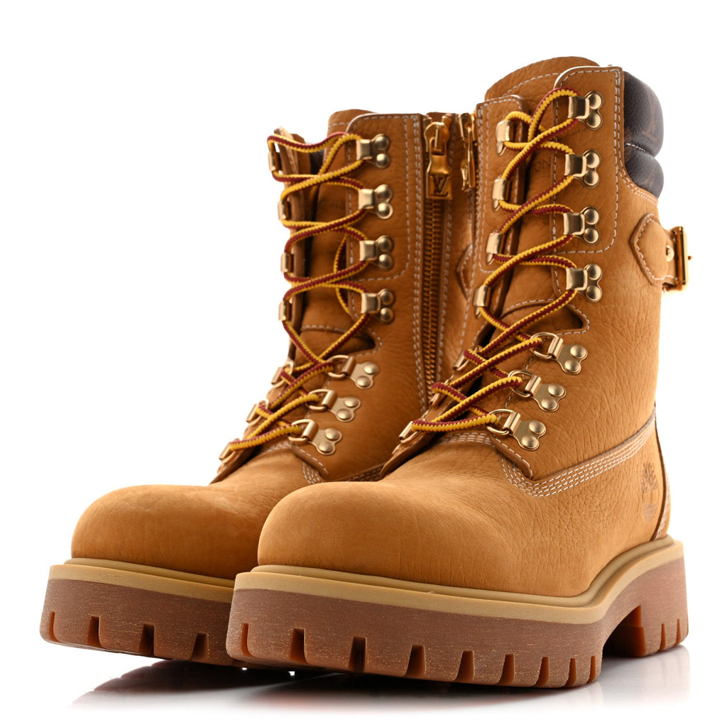X TIMBERLAND Grained Calfskin Monogram Mens Ranger Boots 8.5 Wheat £¨ Direct shipment via from wholesalehk.shop